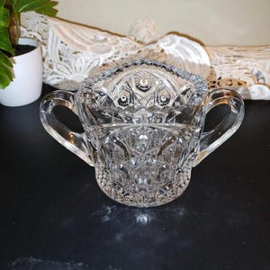 Beautiful Lead Crystal Vintage Sugar Bowl
