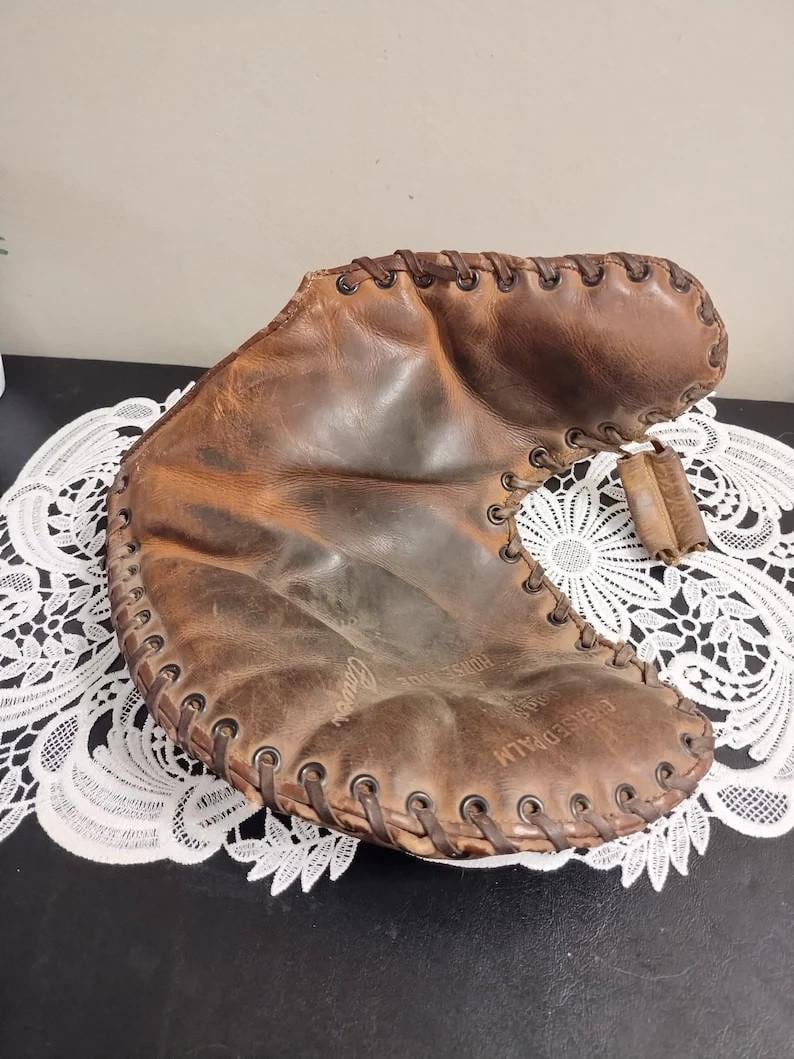 Vintage Greased Palm Goldsmith Powers Horsehide Baseball Glove AB35
