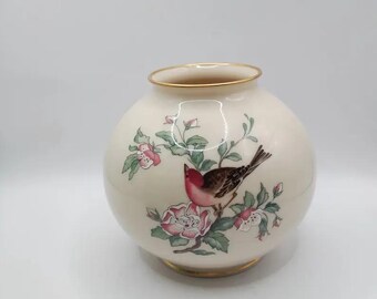 Lenox Serenade Porcelain Bird Globe Vase
