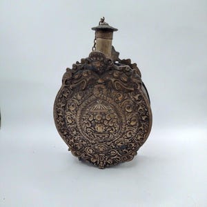 Antique 19th Century Greek Balkan Gunpowder Flask