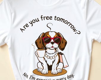 Êtes-vous libre demain ? Non, je suis cher tous les jours T-shirt, sarcastique drôle, chemise citation hilarante, T-shirt humour cher, cadeau sarcastique