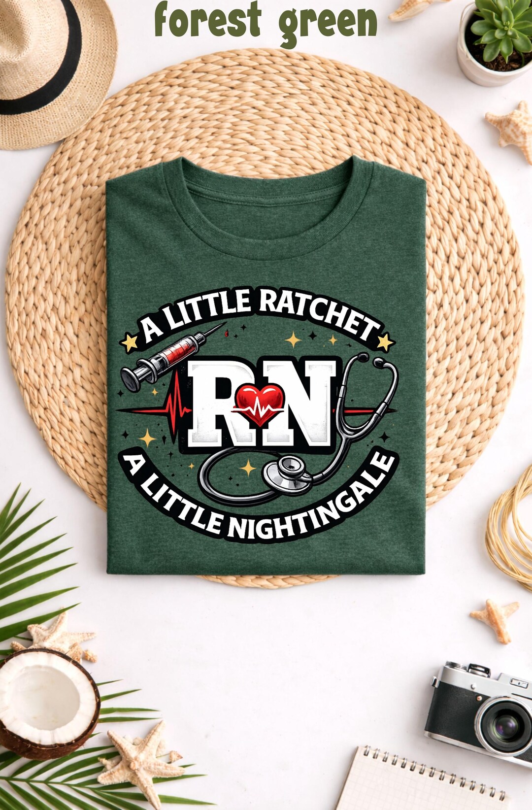 Nurse RN Shirt A Little Ratchet A Little Nightingale Tee, Funny Nurse ...