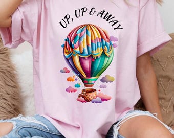 Up Up & Away-shirt voor heteluchtballonfestival: uniseks T-shirt