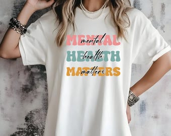 Mental hälsa är viktigt T-shirt, unisex inspirerande grafisk t-shirt