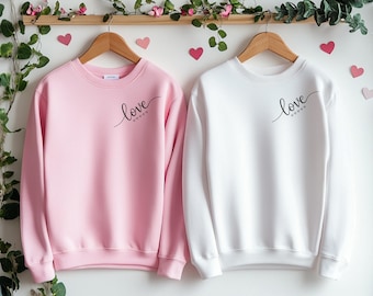 Love Heart-sweater, minimalistische Valentijnsdagtrui