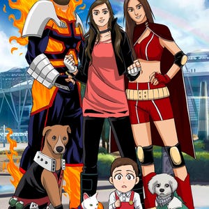 Illustrazione personalizzata, disegno di ritratto, arte digitale, regalo per fidanzata, ritratto di coppia, arte murale personalizzata, ritratto di famiglia, cartone animato di te stesso