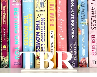 LEYENDA DE LA BIBLIOTECA TBR / Señales de género de libros / Señales de estantería / Decoración literaria / Señal personalizada / Categorías de libros / Etiqueta de estantería / Palabras de libros
