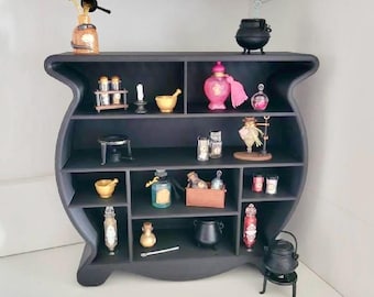 CAULDRON SHELF|Harry Potter|Miniverse Shelf|Halloween Decor|Bookend|3D Printed|Mini Shelf|Miniatures|Wizard Shelf|Witch Shelf|Mini Display