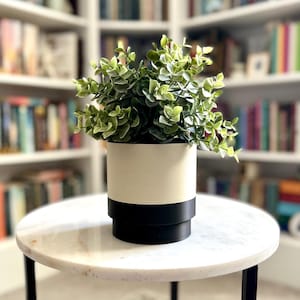 4” INDOOR POT |Drainage Hole|Plant Pot Drip Tray|Water Wick|Decorative Planter|Indoor Plants|2 Tone Pot|Plant Pot|Custom Pot|pot Saucer