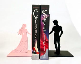 Romance Bookends, Romantic Couple Silhouette,  Book Lover Gift, Fantasy Bookshelf Decor, BookTok, Bookstagram, Reader Gift,Romantasy, RomCom