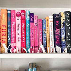 YOUNG ADULT Library Legend |Book Genre Signs| Bookshelf Signs | Bookish Decor | Custom Sign | Book Categories | Bookshelf Label |Book Words