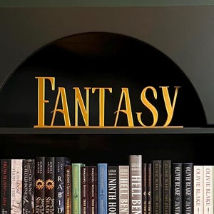 LARGE Library Legends | Category Classifiers | lettering | Book Lover | Sign | Bookshelf | Reading | Bookshelf Labels | Book words