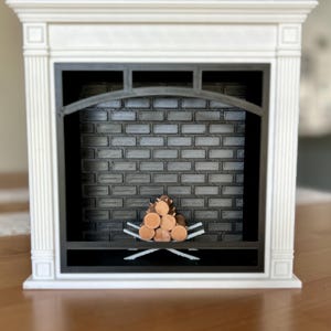 MINI FIREPLACE | 1:6 Scale | Cozy Living Room | Miniature | 3D Printed l Mini Display | Dollhouse
