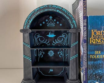 LOTR MINI BOOKSHELF | Doors of Durin Bookshelf | Moria | Bookshelf | Library | Bookend | Miniature | lotr | 3D Printed