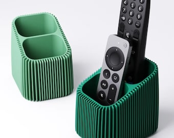 Soporte para mando a distancia / Organizador moderno para mandos de TV / Organizador de escritorio con aletas / Decoración minimalista para el hogar / Almacenamiento para el salón / Regalo para nueva casa