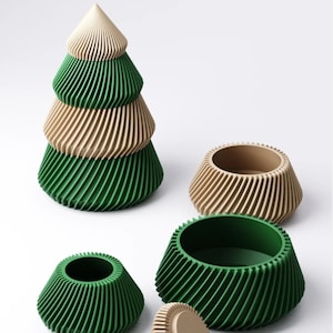 Modular Stacking Christmas Tree with Secret Storage