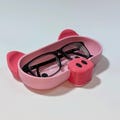 Pig glasses holder | eyewear stand | desk accessory | Pink Little Piggy |