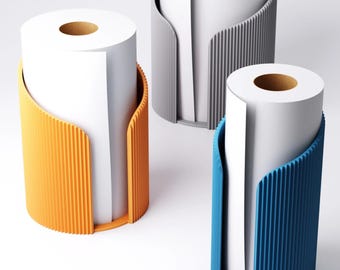Paper Towel Holder | Pleated Kitchen Roll Stand | Custom Colours & Sizes