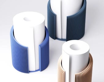 Kitchen Roll Holder | Modern Paper Towel Stand | Ribbed Kitchen Decor | Minimalist Countertop Organiser | New Home Gift | Kitchen Tidy