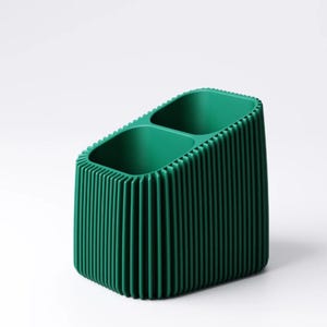 Fernbedienungshalter | Moderne TV Fernbedienung | Finned Schreibtisch Organizer | Minimalistisches Wohndekor | Wohnzimmer Aufbewahrung | Neues Zuhause Geschenk Bild 2