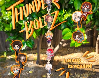 THUNDERBOLTZ LINKED KEYCHAIN || Linked Clear 1” Acrylic Charms