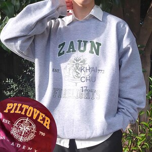 ACADEMIA SWEATERS || Digitally Printed Midweight Crewneck Sweatshirts || Print-to-Order Arcane College Apparel || U.S. Shipping Only