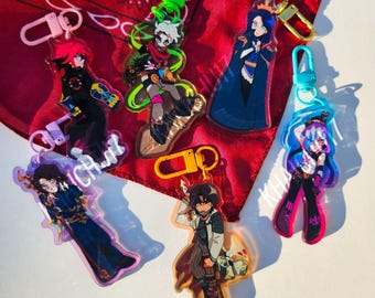 LEGEND CHARMS // Dijes de acrílico de colores de 7,6 cm (3 pulgadas)