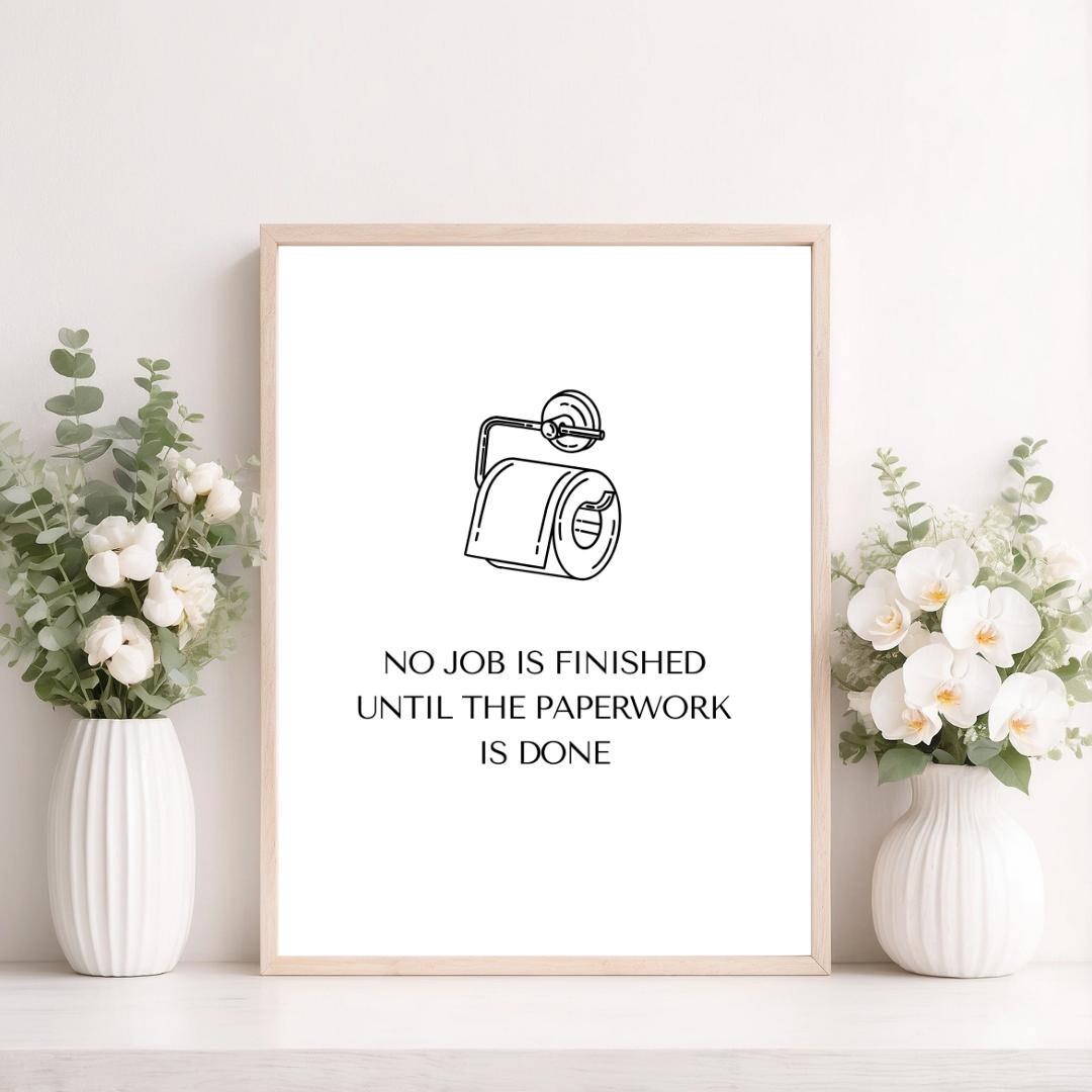 Funny Bathroom Wall Art Printable | Minimal Toilet Poster | Modern ...