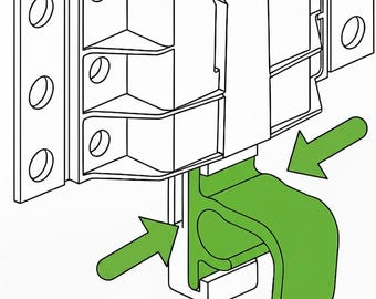 2 x IKEA BEHJÄLPLIG compatible bottom hinges & lock clips