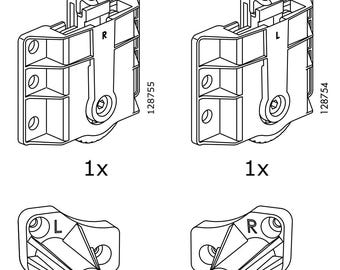 Compatible con IKEA BEHJÄLPLIG (modelo antiguo) - kit completo de reparación de fondo