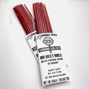 Shrimp Lollie Sticks 60 ct Un-Beet-able + Holder Shrimp Food Home Made In USA