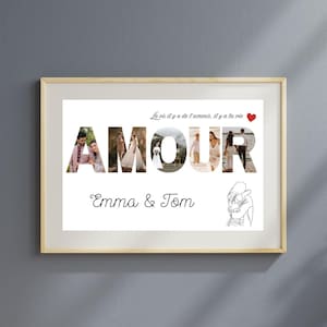 Paarposter zum Personalisieren mit Ihren Fotos - Liebe