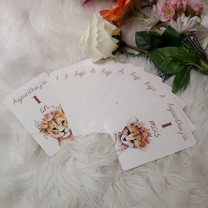 Meilensteinkarte Baby - 12 Monate - Babygeburt - Geburtsgeschenk.