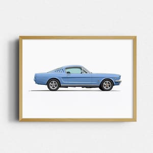 Retro Muscle Car Nursery Print – 1970s Classic Car Wall Art for Kids – Boys Room Decor – Vintage Auto Poster – Digital Download