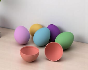 3D Printed Easter Egg Container | Custom Plastic Egg | Reusable Surprise Egg | Candy Gift Box | DIY Easter Decor | Egg Hunt Toy
