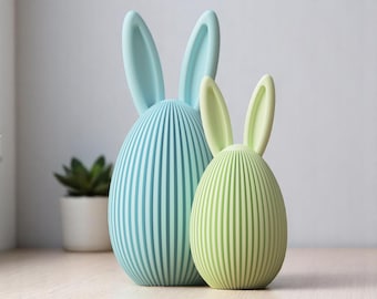 3D Printed Bunny Egg: Modern Easter Table Decoration