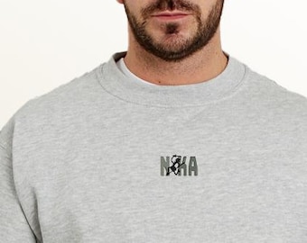 Nika Embroidered Crewneck | Nautical Anime-Inspired Sweater