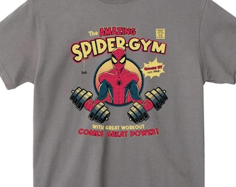 Amazing Hero Workout T-Shirt – Strength Training Comic Style Tee – Gym Superhero Inspired Shirt – Unisex Graphic Tee