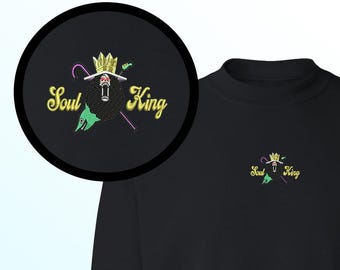 Soul King Anime inspired Pullover Sweater, Embroidered Unisex Crewneck Sweatshirt