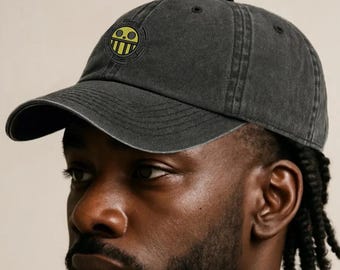 Heart Pirate Emblem Dad Hat | Anime-Inspired Embroidered Black Cap