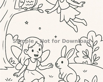 Enchanting Fairy Coloring Pages for Kids - Printable Fairy Activity Sheets, Magical Forest Fantasy, Cute DIY Kids Crafts, Instant Download