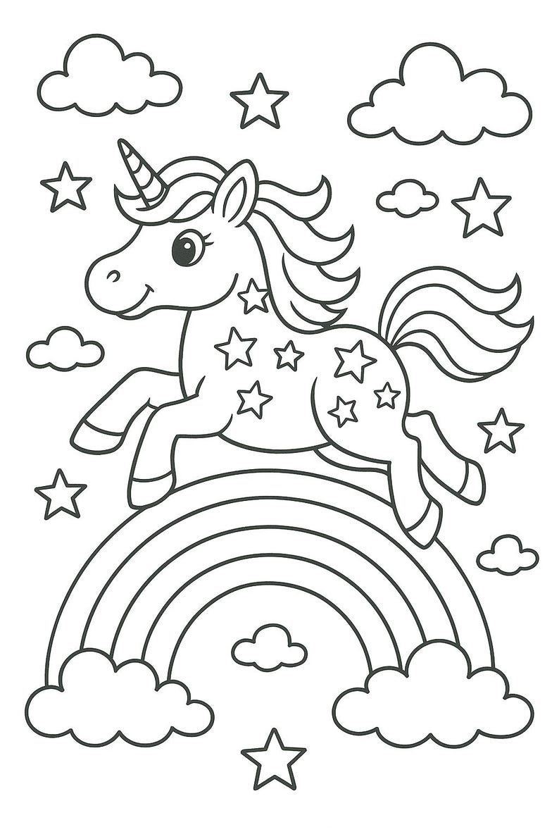 Printable Unicorn Coloring Pages Cute, Whimsical & Magical Coloring