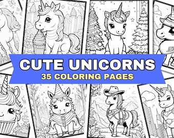 Dibujos para colorear de unicornios: 35 imprimibles de arte fantástico (PDF y PNG)