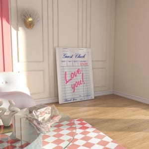 Love you poster digitale download gastencheque print voor slaapkamer wanddecoratie appartement