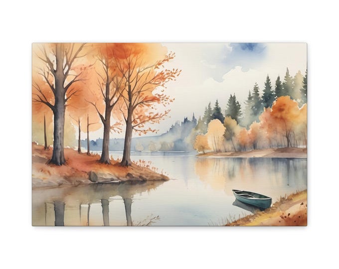 Featured listing image: Lakeside Boat in Autumn