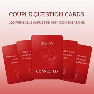 100 Question Cards for Couples, Game for Couples, Date Night Game, Relationship Question Cards, Relationship Building Game, Date Night Cards