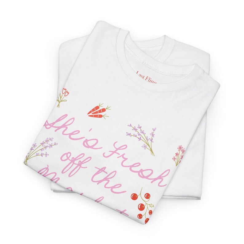 Fresh Off the Market Bachelorette Tee | custom bach shirt, fresh off the market, shes off the market, bridal party merch image 5