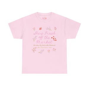 Fresh Off the Market Bachelorette Tee | custom bach shirt, fresh off the market, shes off the market, bridal party merch image 8