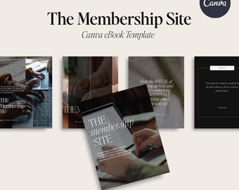 The Membership Site Canva eBook Template | Entrepreneur Lead Magnet | Editable eBook Template | Instant Digital Download for Coaches