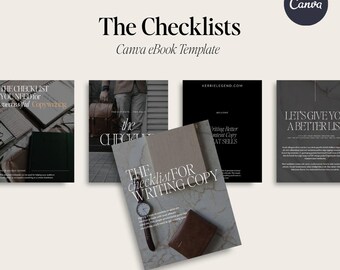 The Checklists | Canva eBook Template for Entrepreneurs | Checklist Lead Magnet eBook | Editable Digital Download | Business Checklist Kit